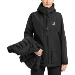 Haglöfs Women's Älv 3-in-1 Down Gore-Tex Jacket -Haglöfs haglofs women s alv 3 in 1 down gore tex jacket true black 7